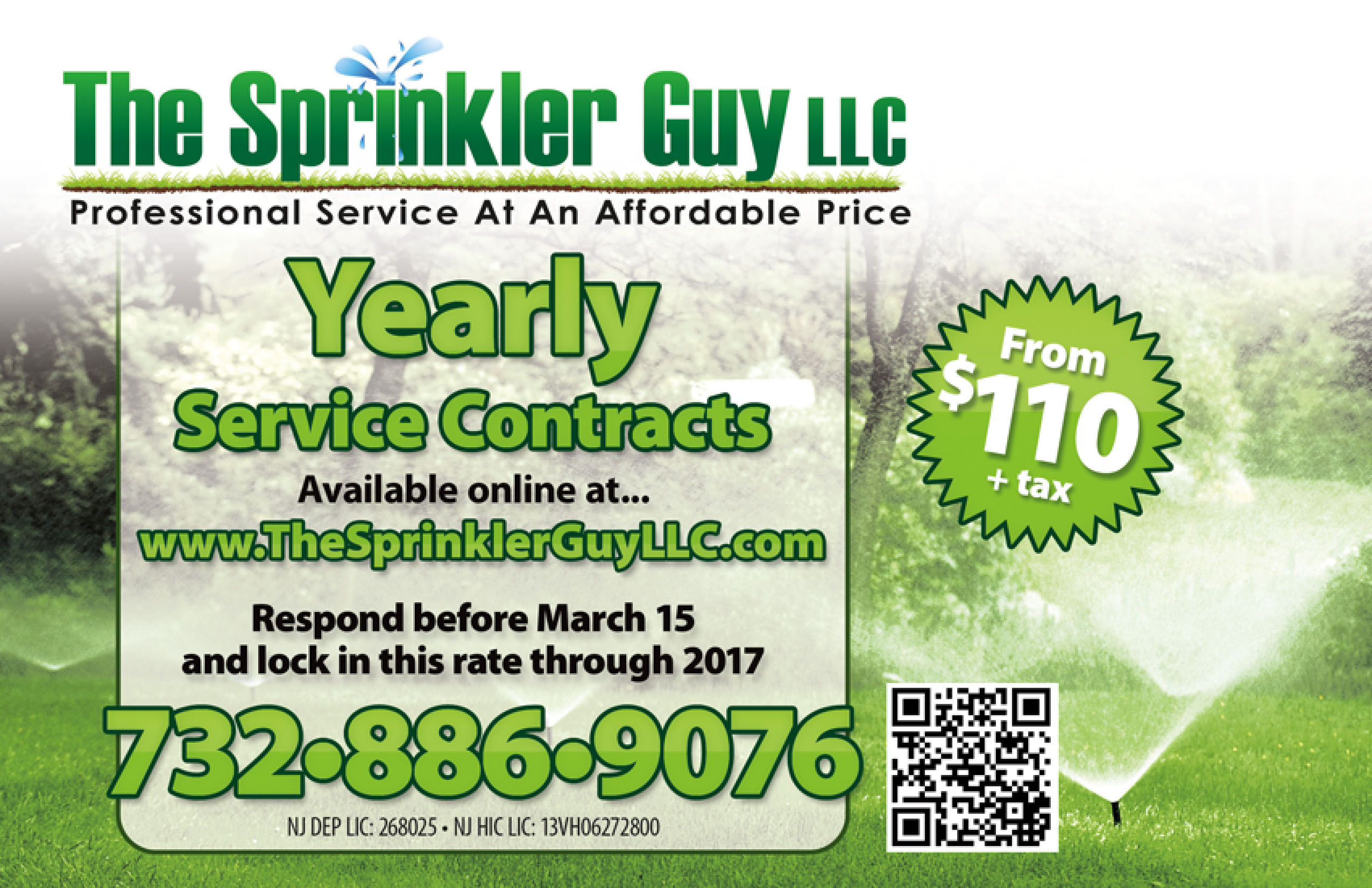 Sprinkler Guy LLC sprinkler systems, sprinkler installations, New